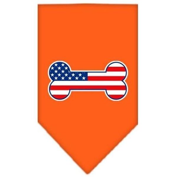 Unconditional Love Bone Flag American Screen Print Bandana Orange Large UN851562